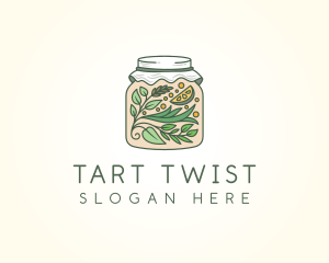 Organic Lemon Jar logo design