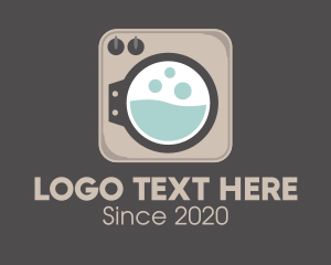 App - Laundry Washing Machine logo design