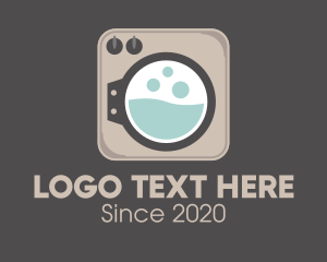 Mobile App - Laundry Washing Machine logo design