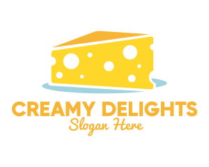 Dairy - Yellow Cheese Cake logo design