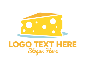 Cheese Store - Yellow Cheese Cake logo design