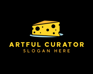 Cheddar Cheese Slice logo design