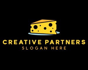 Cheddar Cheese Slice logo design