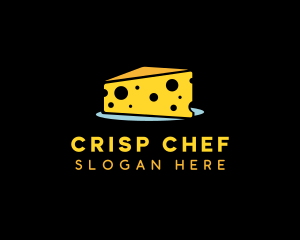 Cheddar Cheese Slice logo design