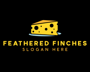 Cheddar Cheese Slice logo design