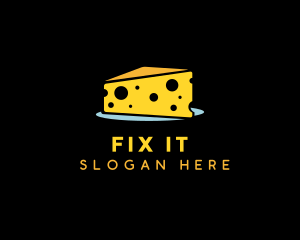 Cheddar Cheese Slice logo design