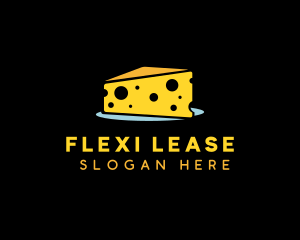 Cheddar Cheese Slice logo design