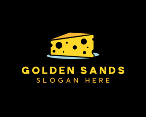 Cheddar Cheese Slice logo design