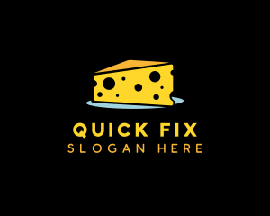 Cheddar Cheese Slice logo design