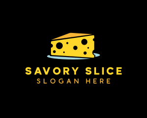 Cheddar Cheese Slice logo design