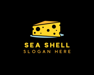 Cheddar Cheese Slice logo design