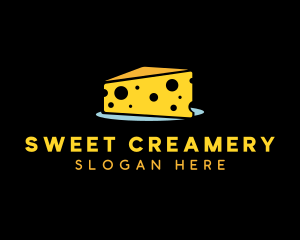 Cheddar Cheese Slice logo design