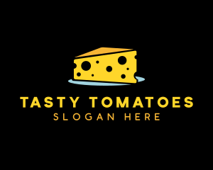 Cheddar Cheese Slice logo design