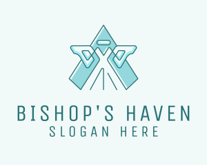 Bishop - Angel Wings Halo logo design