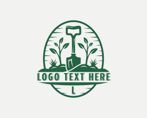 Lawnscape - Landscaper Shovel Garden logo design