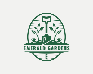 Landscaper Shovel Garden logo design