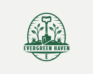 Landscaper Shovel Garden logo design