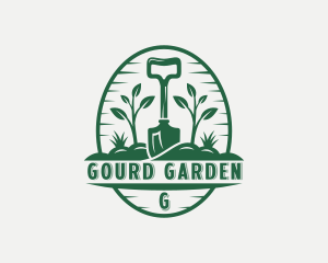 Landscaper Shovel Garden logo design