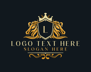 Equine - Premium Horse Crest logo design