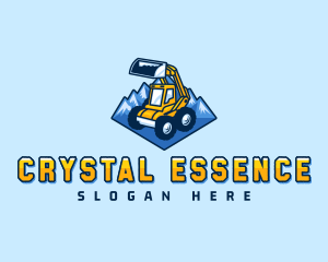 Mountain Mining Excavator  logo design