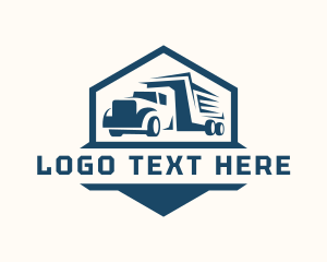 Distribution - Shipping Courier Truck logo design