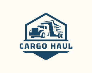 Shipping Courier Truck logo design