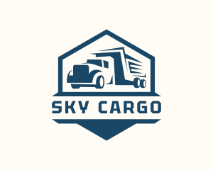 Shipping Courier Truck logo design