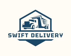 Shipping Courier Truck logo design