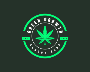 Weed Cannabis Leaf logo design