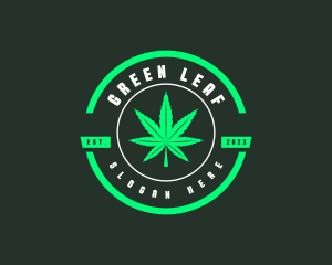 Weed Cannabis Leaf logo design