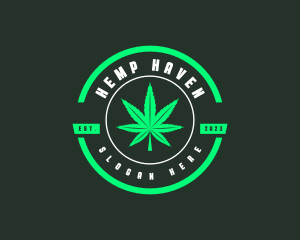 Weed Cannabis Leaf logo design