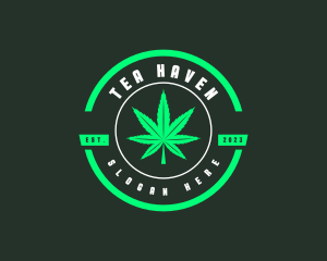 Weed Cannabis Leaf logo design