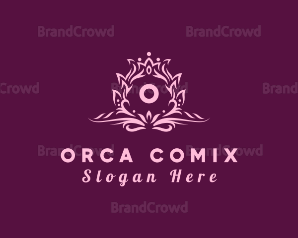Botanical Crown Crest Logo