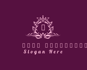 Beauty - Botanical Crown Crest logo design