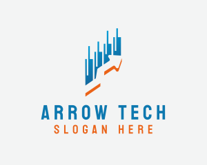 Stock Market Arrow Graph logo design