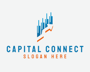 Stock Market Arrow Graph logo design