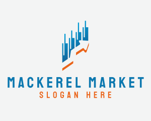 Stock Market Arrow Graph logo design