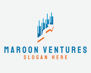 Stock Market Arrow Graph logo design