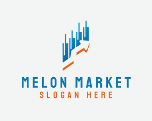 Stock Market Arrow Graph logo design