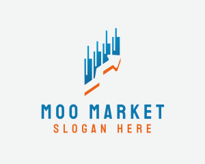 Stock Market Arrow Graph logo design