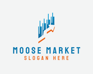 Stock Market Arrow Graph logo design