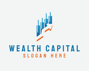 Stock Market Arrow Graph logo design