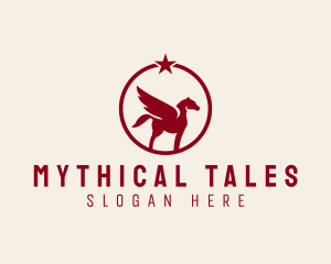 Star Mythical Pegasus  logo design