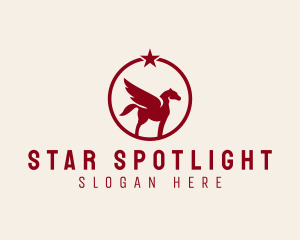 Star Mythical Pegasus  logo design