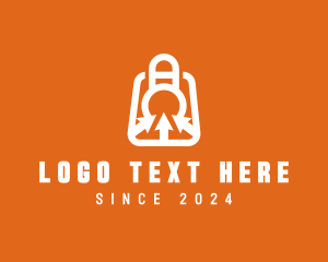 Bag - Shopping Arrow Letter A logo design