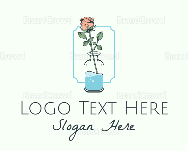 Rose Flower Jar Logo