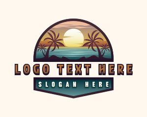 Resort - Sunset Beach Travel logo design