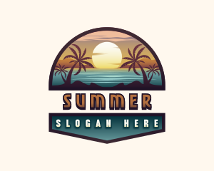 Sunset Beach Travel logo design