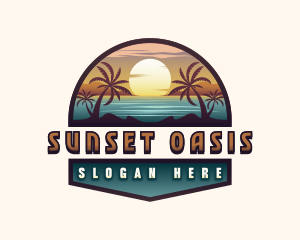 Sunset Beach Travel logo design