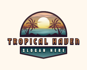 Sunset Beach Travel logo design